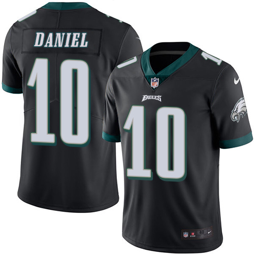 Men's Elite Chase Daniel Nike Jersey Black - #10 Rush NFL Philadelphia Eagles